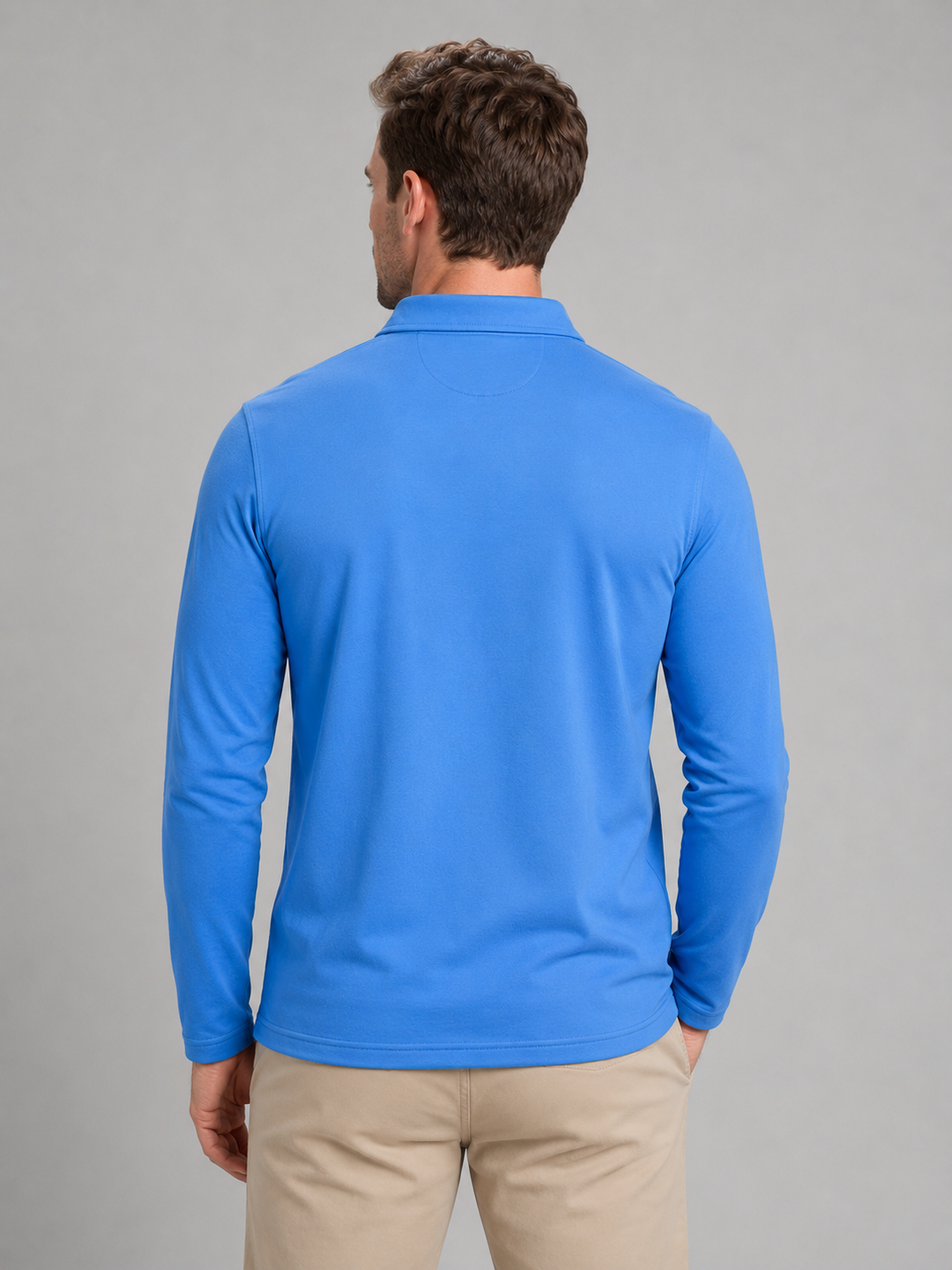 Men's Button-Front Pocket Polo Shirt with Collar - photo 5