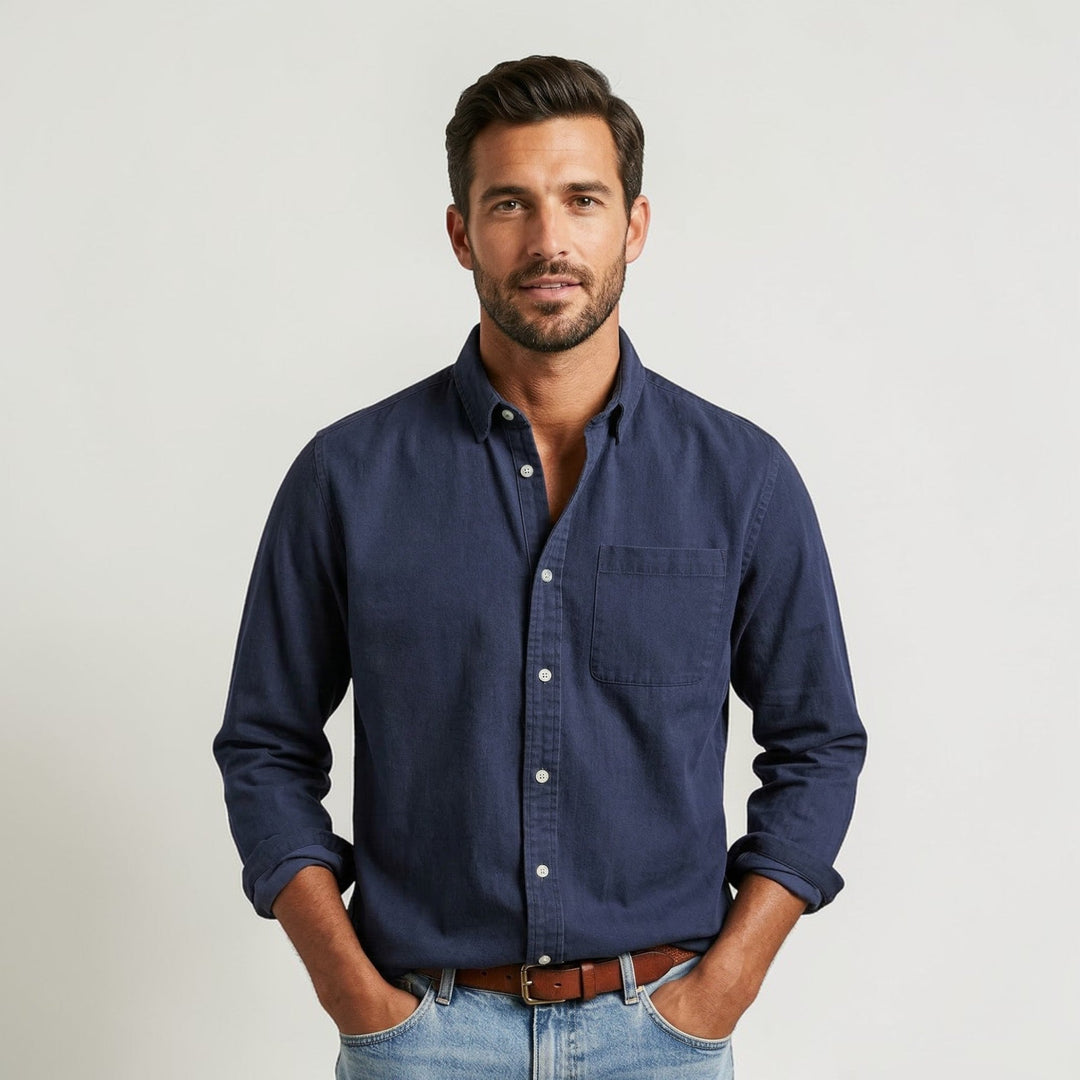 Men's Button-Front Polo Shirt - photo 1