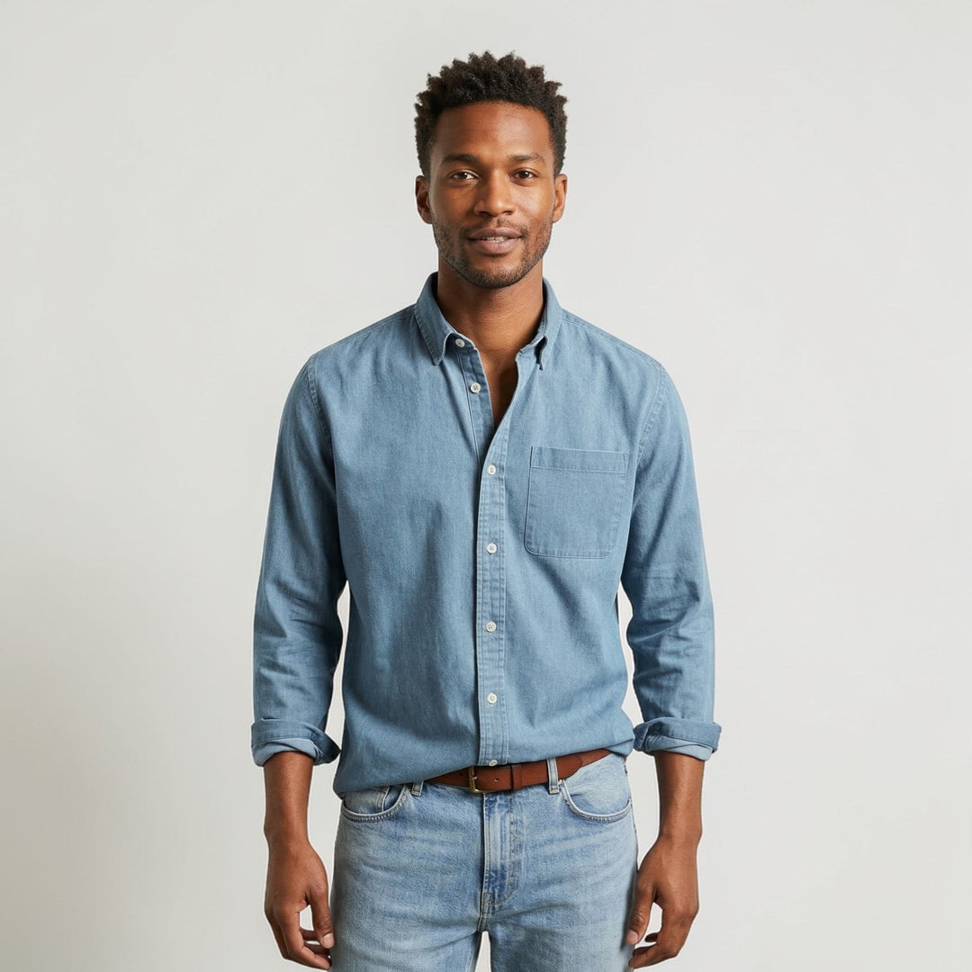 Men's Button-Front Polo Shirt - photo 10