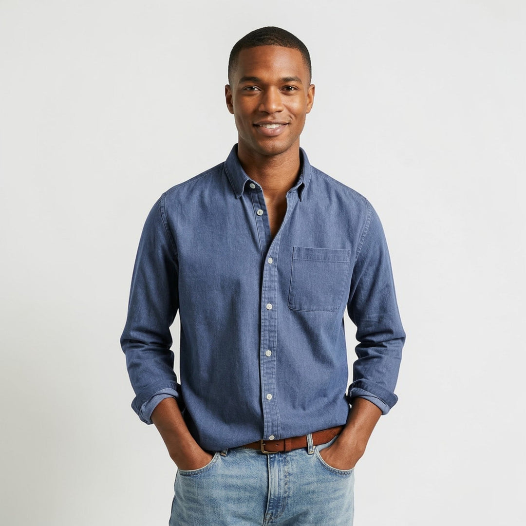 Men's Button-Front Polo Shirt - photo 2