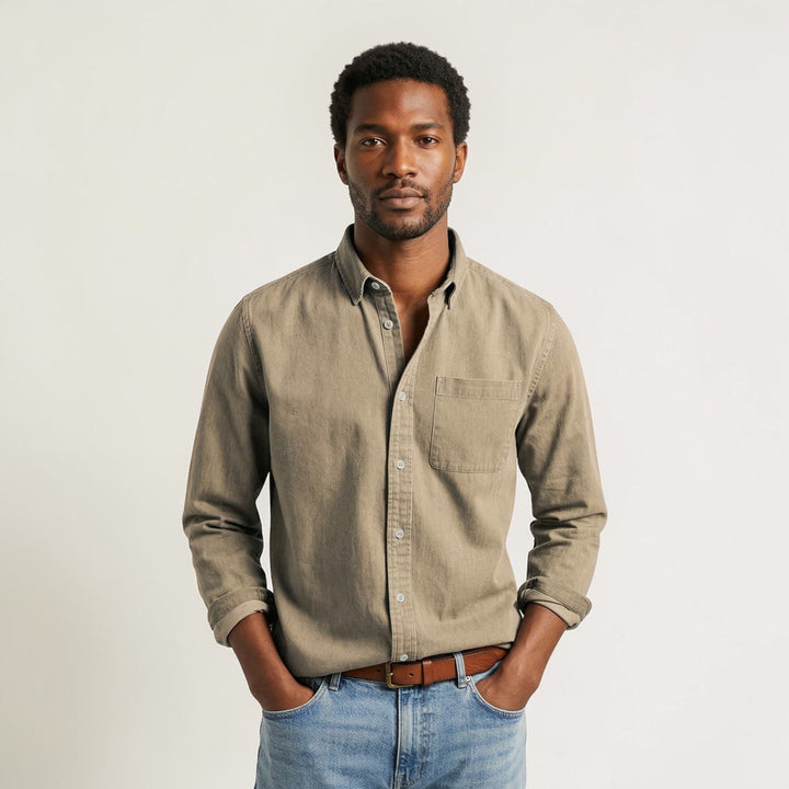 Men's Button-Front Polo Shirt - photo 3