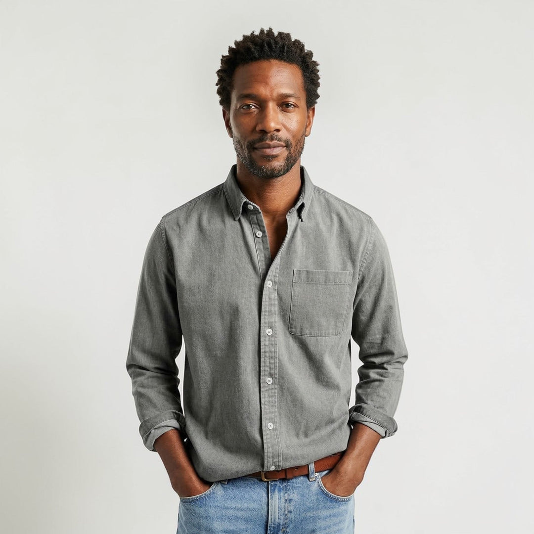 Men's Button-Front Polo Shirt - photo 4