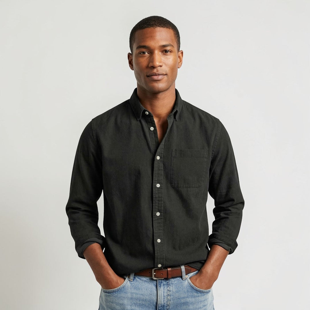 Men's Button-Front Polo Shirt - photo 5