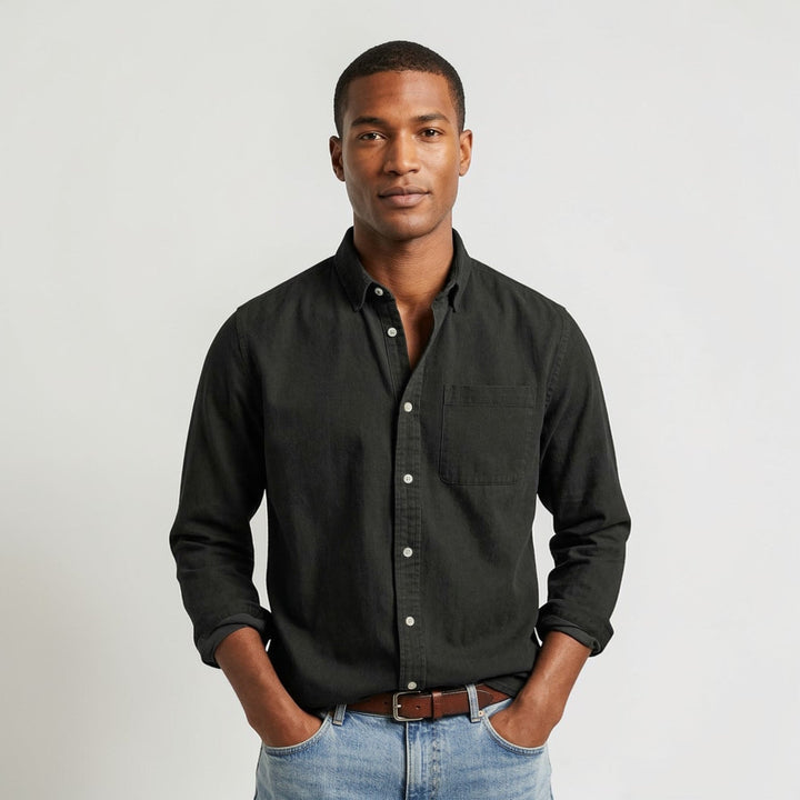 Men's Button-Front Polo Shirt - photo 5