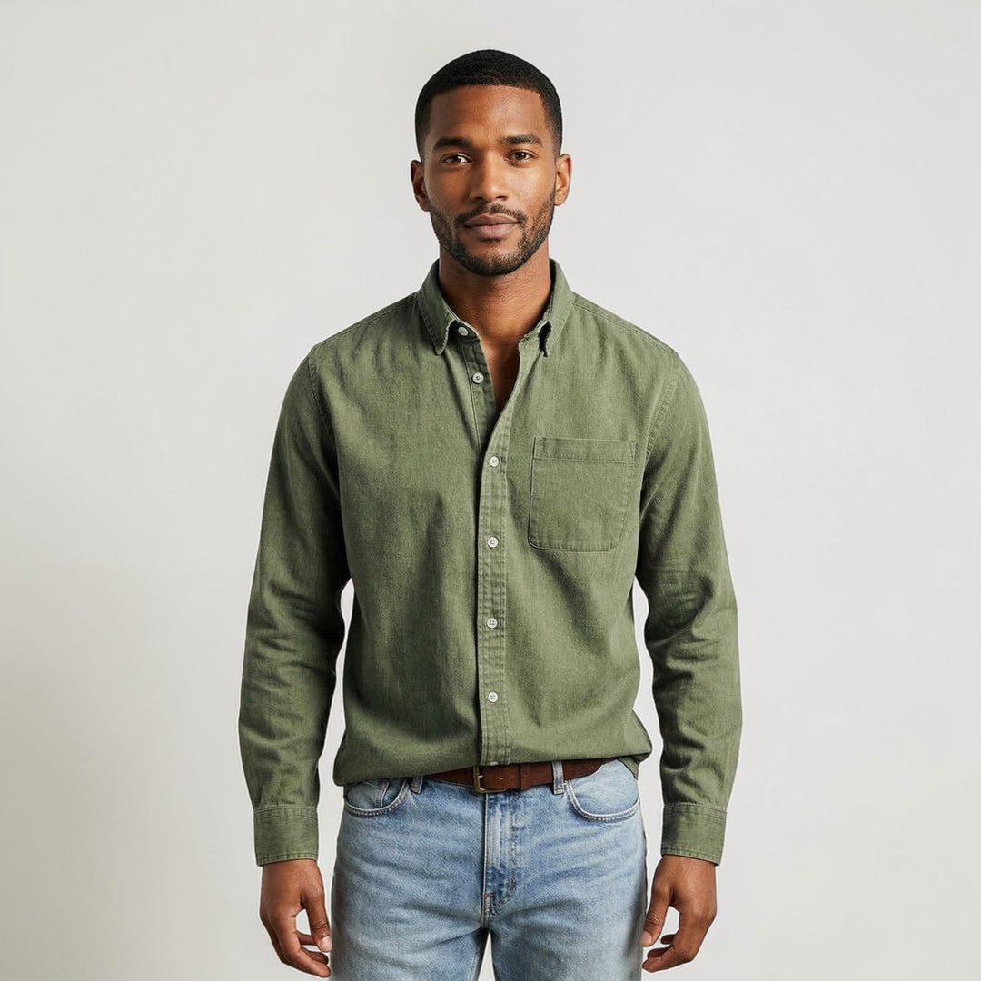 Men's Button-Front Polo Shirt - photo 6