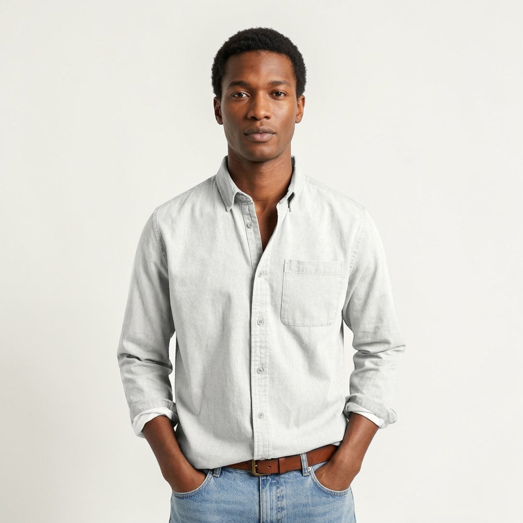 Men's Button-Front Polo Shirt - photo 7