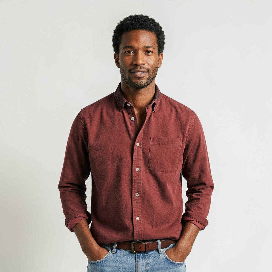 Men's Button-Front Polo Shirt - photo 8