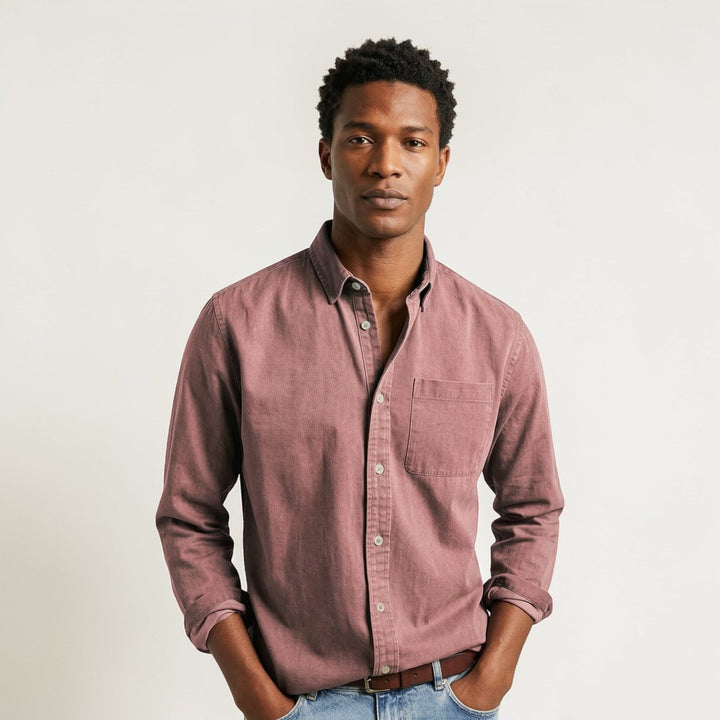 Men's Button-Front Polo Shirt - photo 9