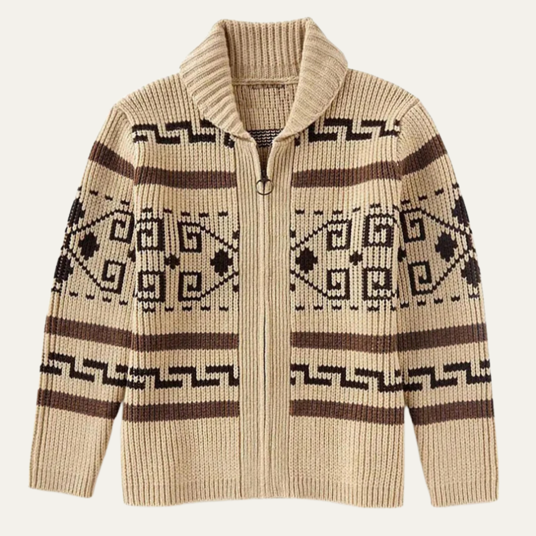 Men's Button-up Knit Cashmere Shawl Collar Cardigan - photo 1