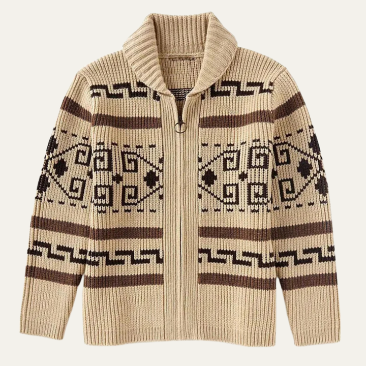 Men's Button-up Knit Cashmere Shawl Collar Cardigan - photo 1