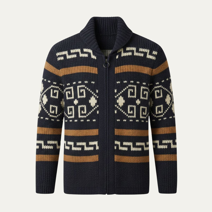 Men's Button-up Knit Cashmere Shawl Collar Cardigan - photo 4
