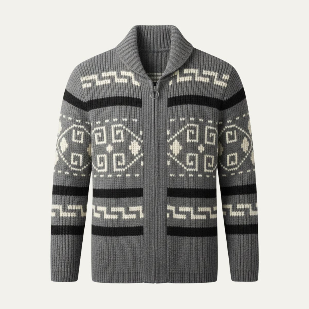 Men's Button-up Knit Cashmere Shawl Collar Cardigan - photo 6