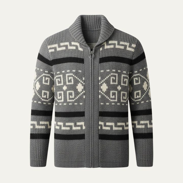 Men's Button-up Knit Cashmere Shawl Collar Cardigan - photo 6