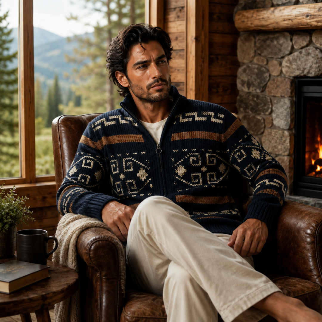 Men's Button-up Knit Cashmere Shawl Collar Cardigan - photo 9