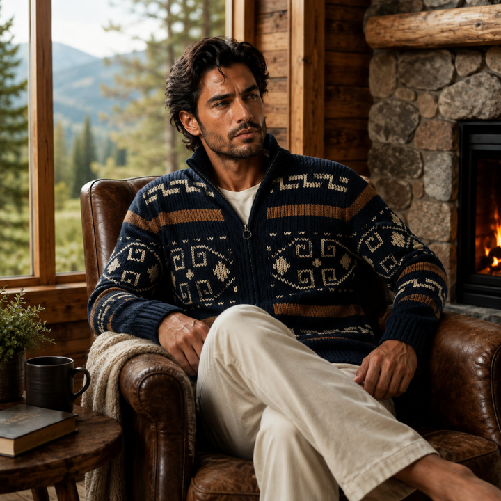 Men's Button-up Knit Cashmere Shawl Collar Cardigan - photo 9