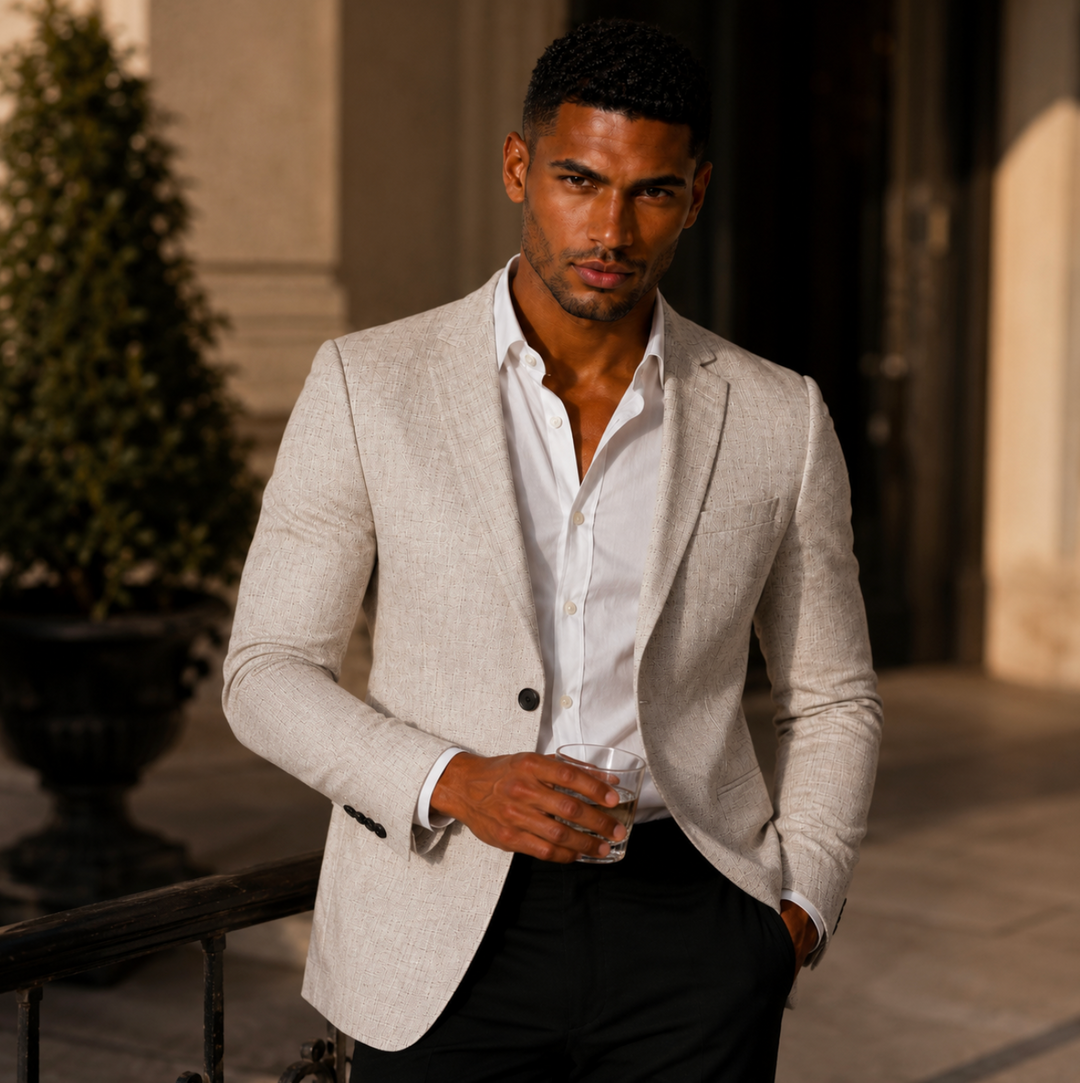 Men's Casual Business Slim Fit Blazer Jacket - photo 10