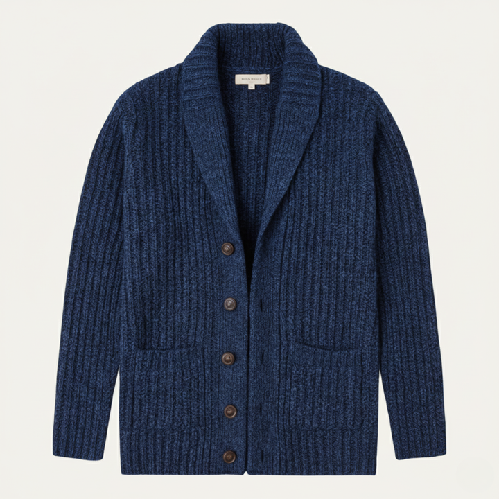 Men's Chunky Knit Shawl Collar Cardigan - photo 7