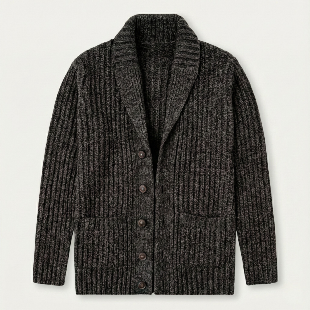 Men's Chunky Knit Shawl Collar Cardigan - photo 9