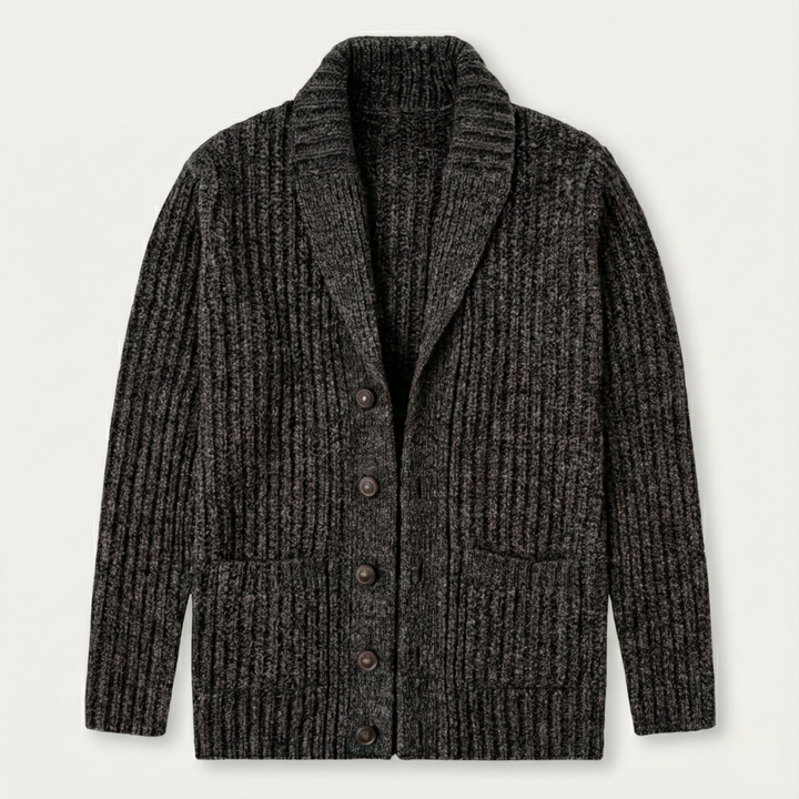 Men's Chunky Knit Shawl Collar Cardigan - photo 9
