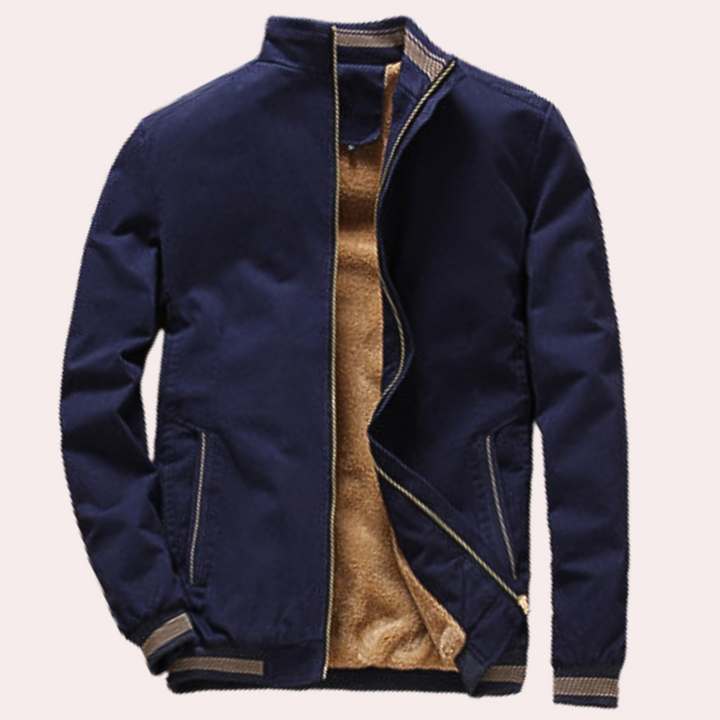 Men's Zip-Front Jacket with Stand Collar and Lined Body - photo 4
