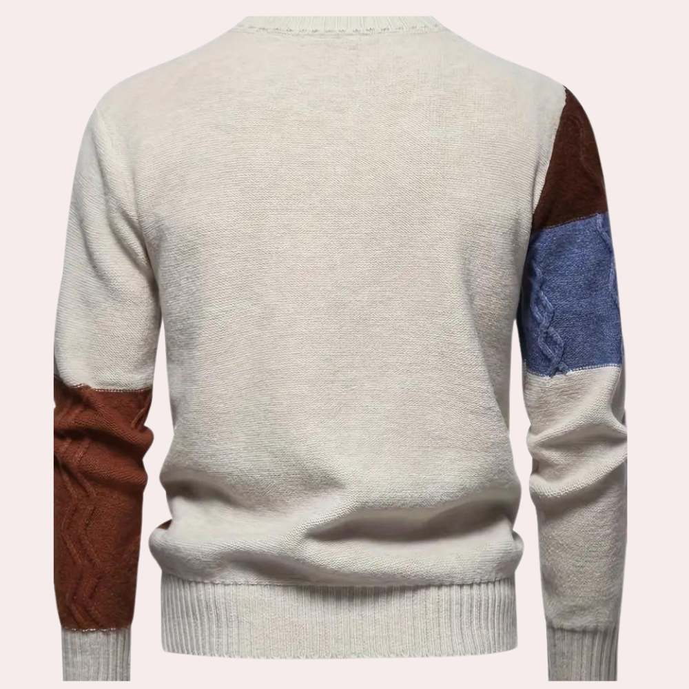 Men's Colour Block Knitted Jumper - photo 2