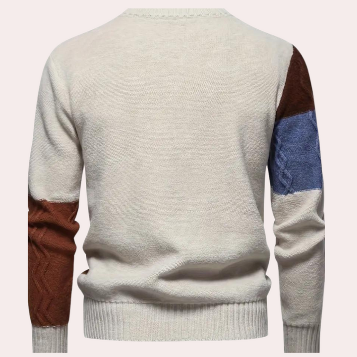 Men's Colour Block Knitted Jumper - photo 2