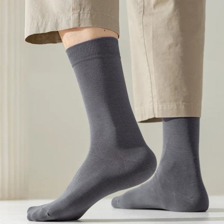 Men's Ribbed Crew Socks - 5 Pack