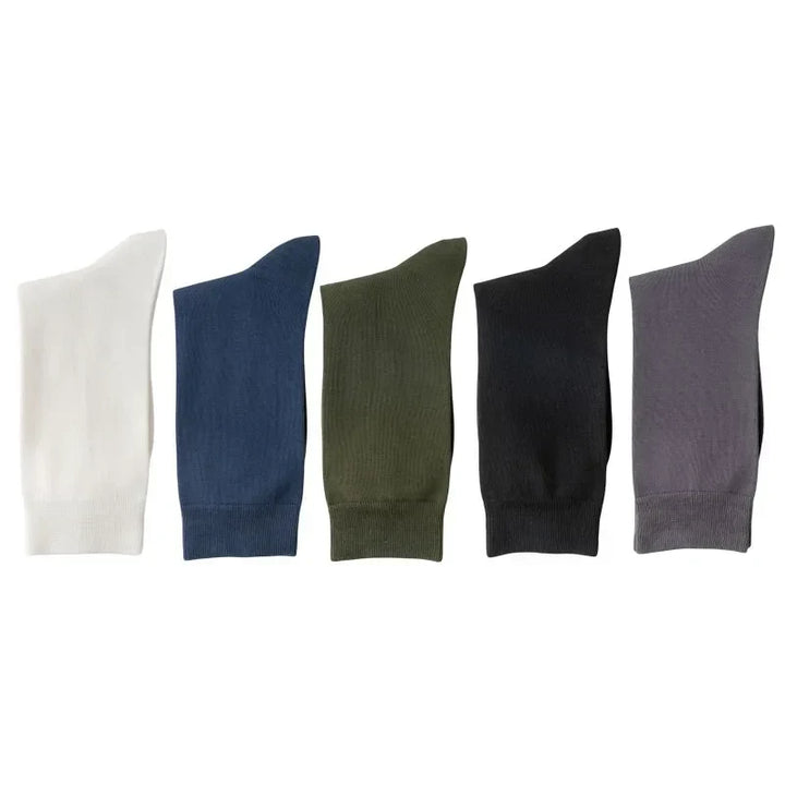 Men's Ribbed Crew Socks - 5 Pack