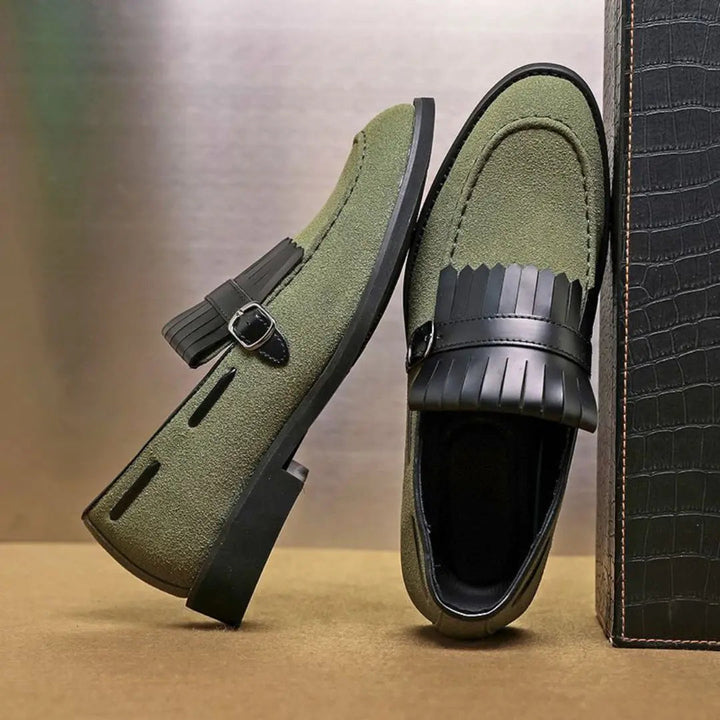 Men's Fringed Buckled Loafers - photo 1