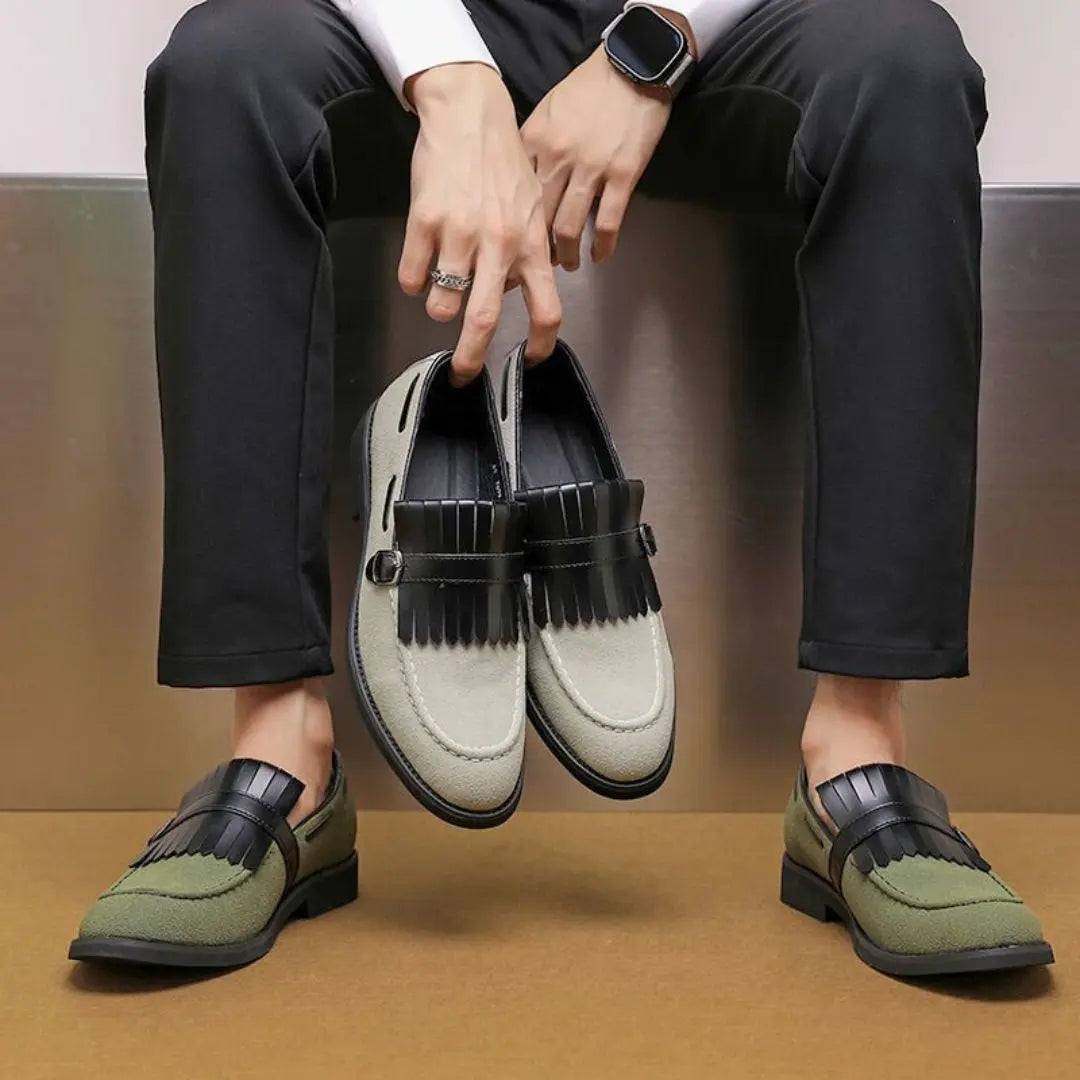 Men's Fringed Buckled Loafers - photo 4
