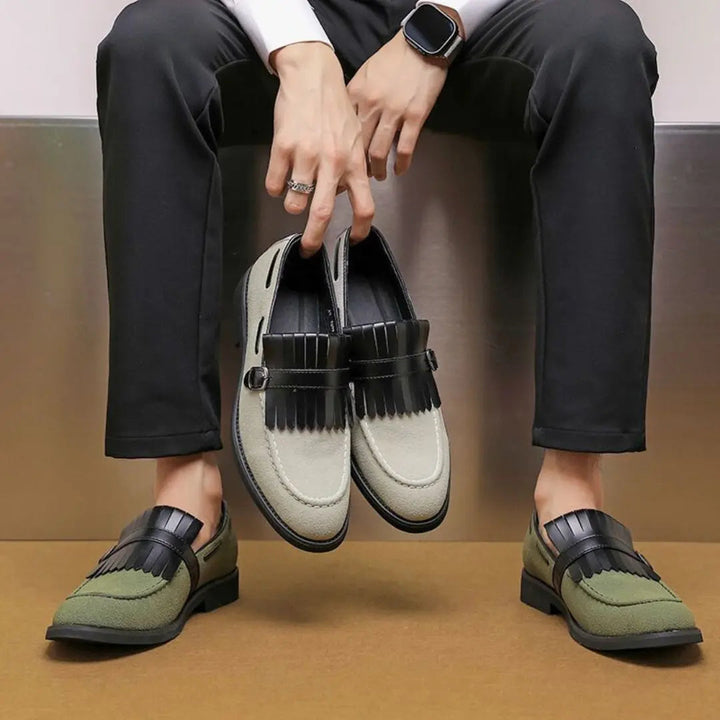 Men's Fringed Buckled Loafers - photo 4