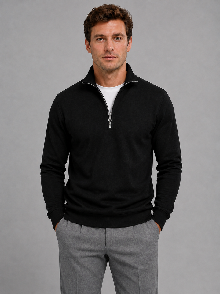 Men's Half-Zip High Neck Sweatshirt - photo 1