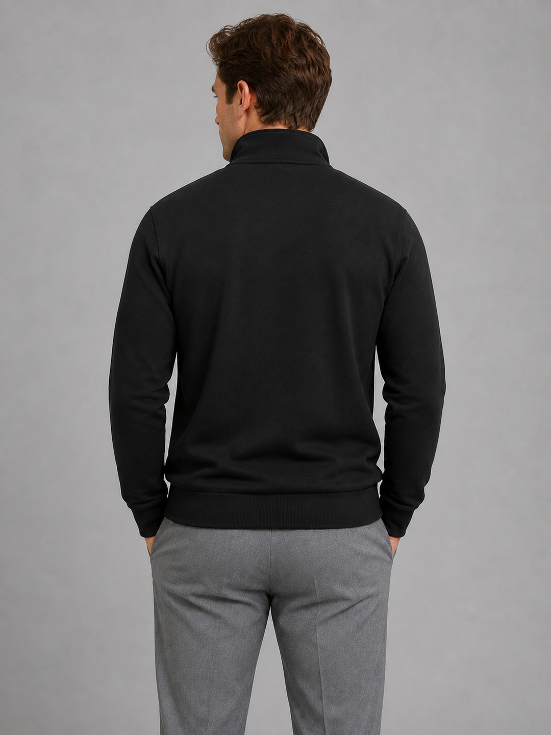 Men's Half-Zip High Neck Sweatshirt - photo 2