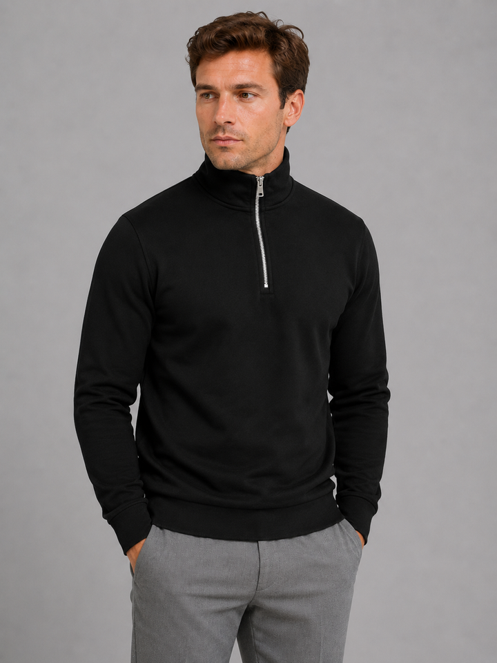 Men's Half-Zip High Neck Sweatshirt - photo 3