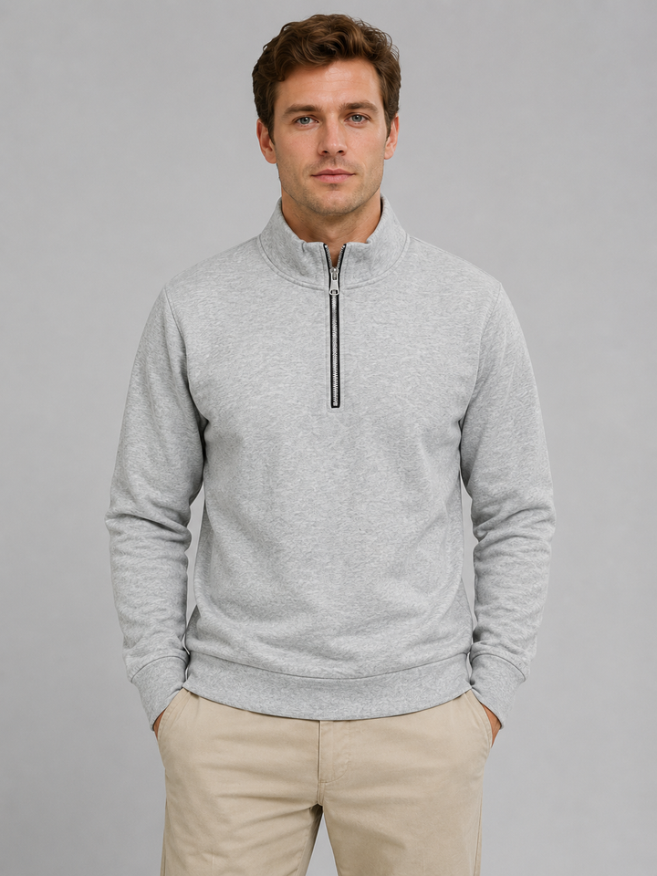 Men's Half-Zip High Neck Sweatshirt - photo 4