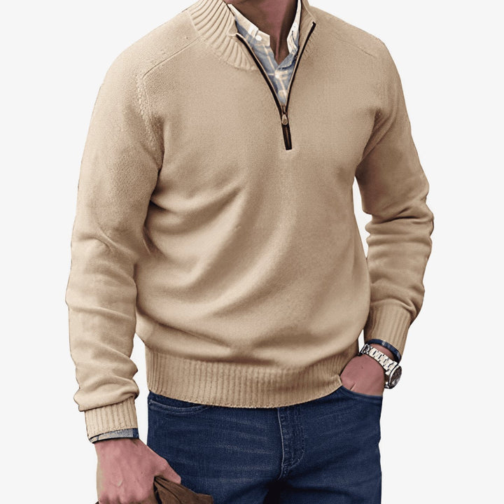 Men's Half-Zip Knit Pullover Jumper - photo 1