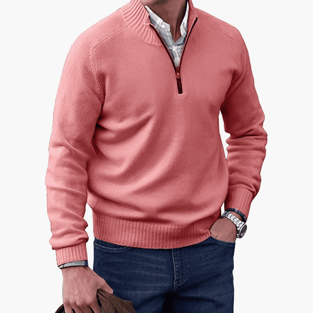 Men's Half-Zip Knit Pullover Jumper - photo 10