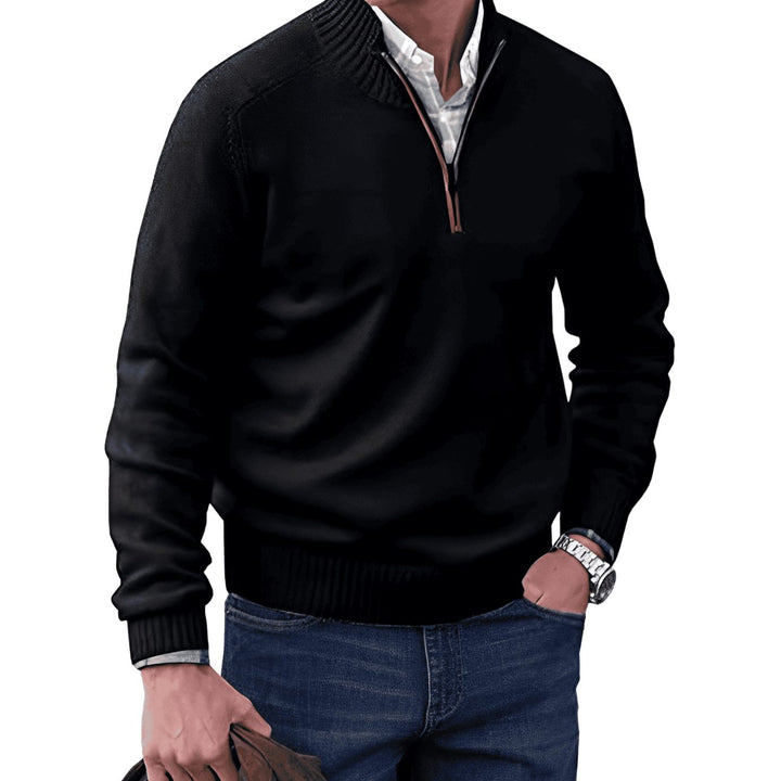 Men's Half-Zip Knit Pullover Jumper - photo 11