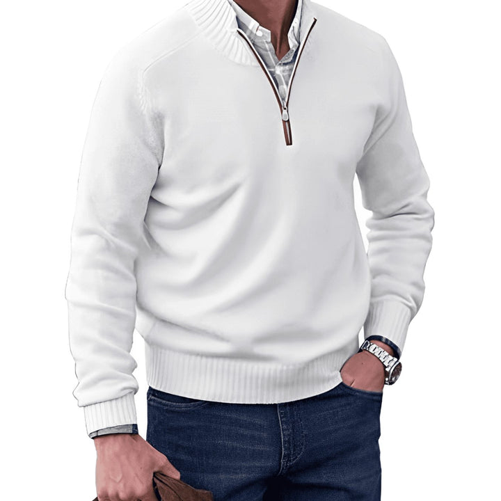 Men's Half-Zip Knit Pullover Jumper - photo 3
