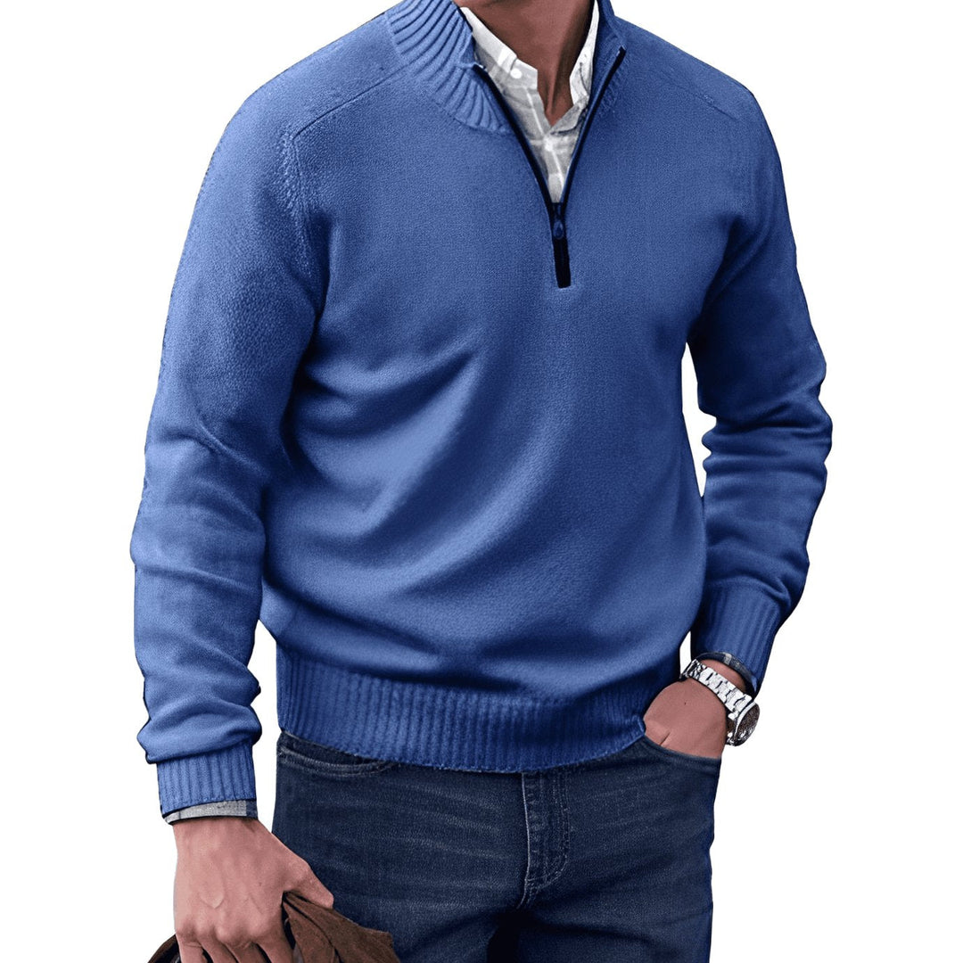 Men's Half-Zip Knit Pullover Jumper - photo 4
