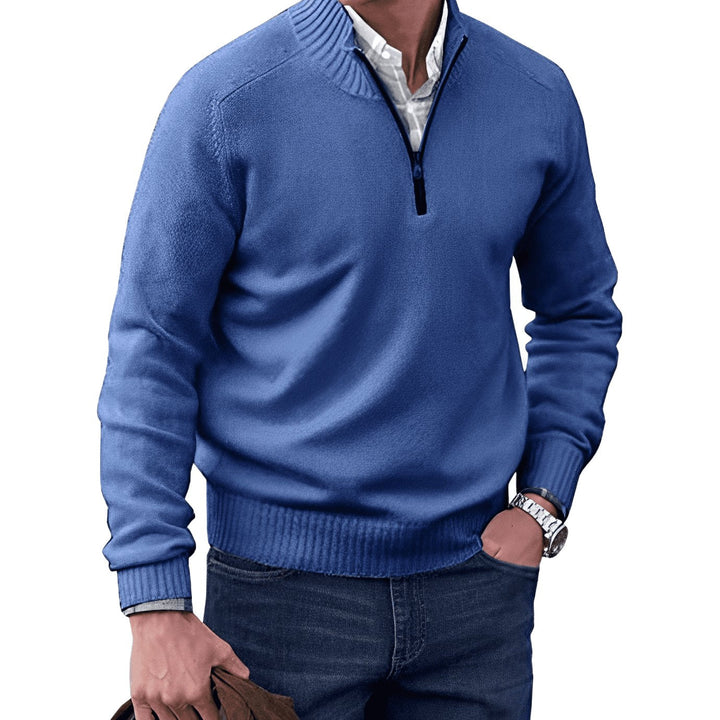 Men's Half-Zip Knit Pullover Jumper - photo 4