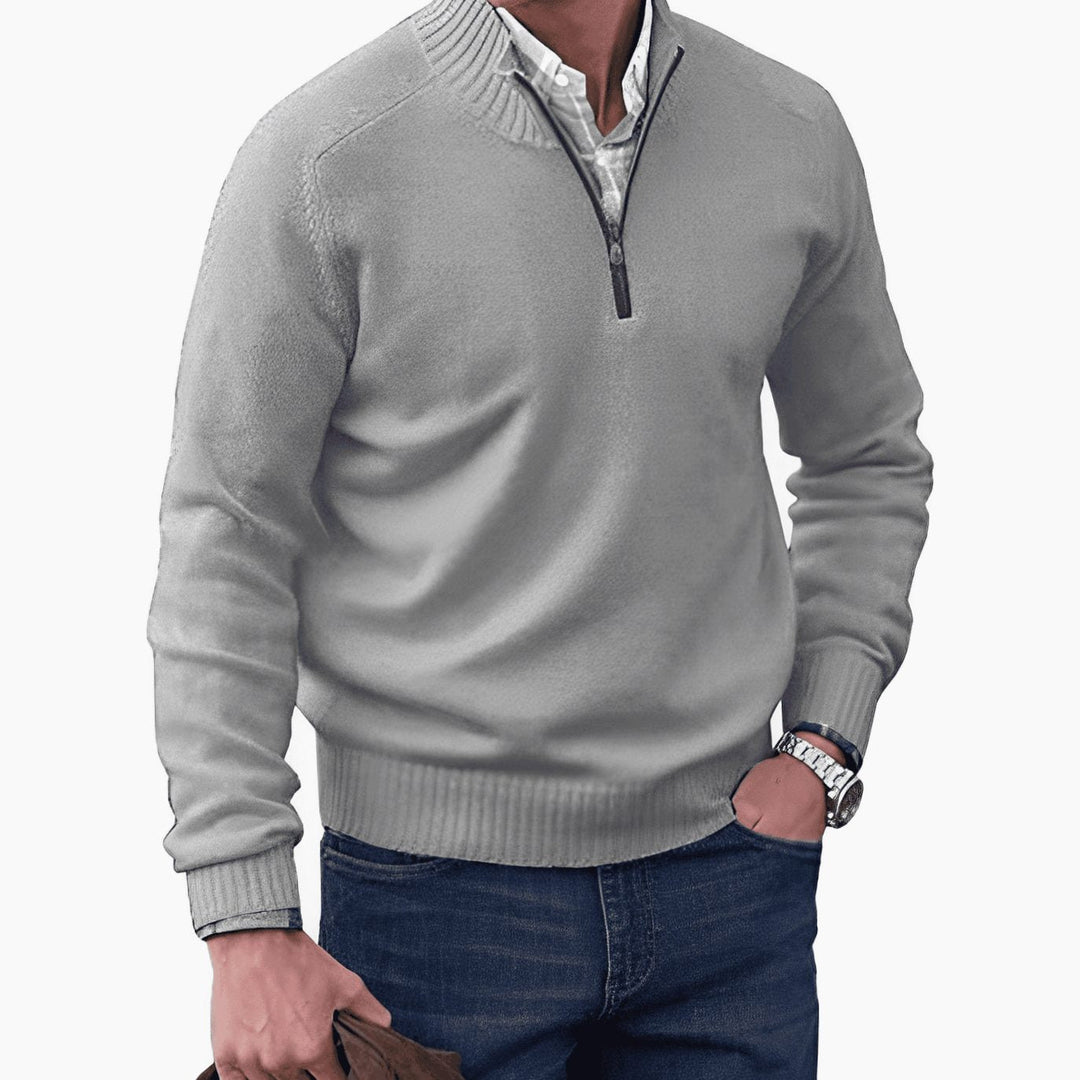 Men's Half-Zip Knit Pullover Jumper - photo 5