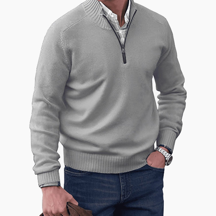 Men's Half-Zip Knit Pullover Jumper - photo 5