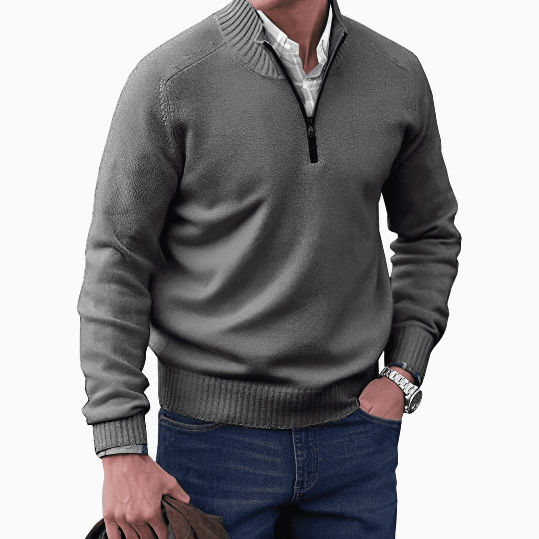 Men's Half-Zip Knit Pullover Jumper - photo 6