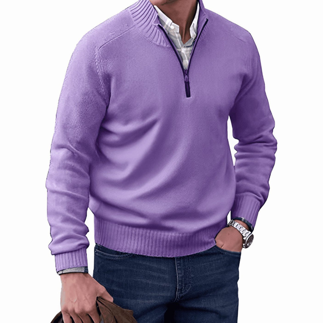 Men's Half-Zip Knit Pullover Jumper - photo 7