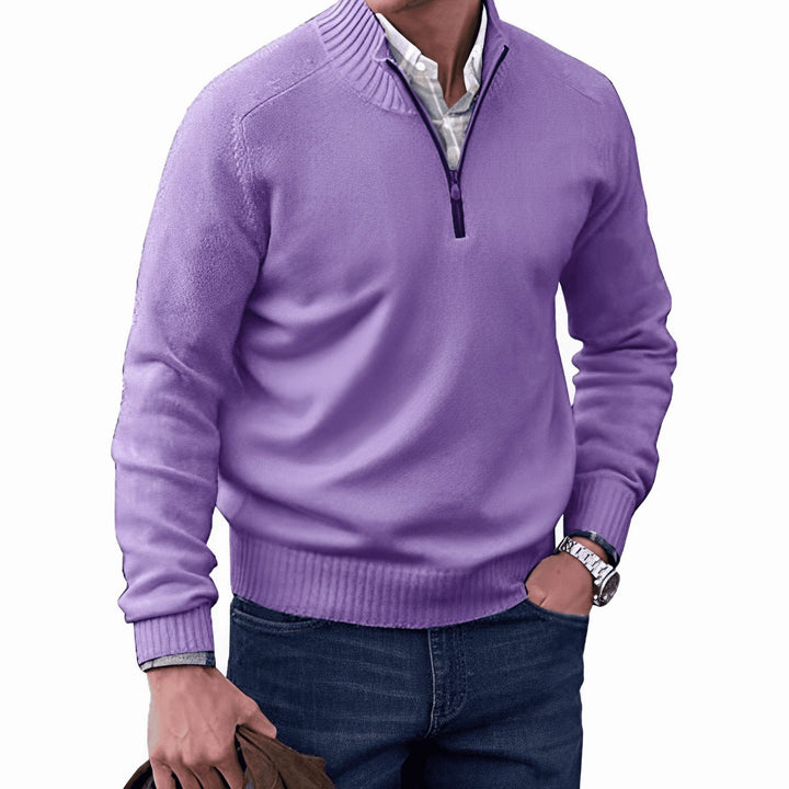 Men's Half-Zip Knit Pullover Jumper - photo 7