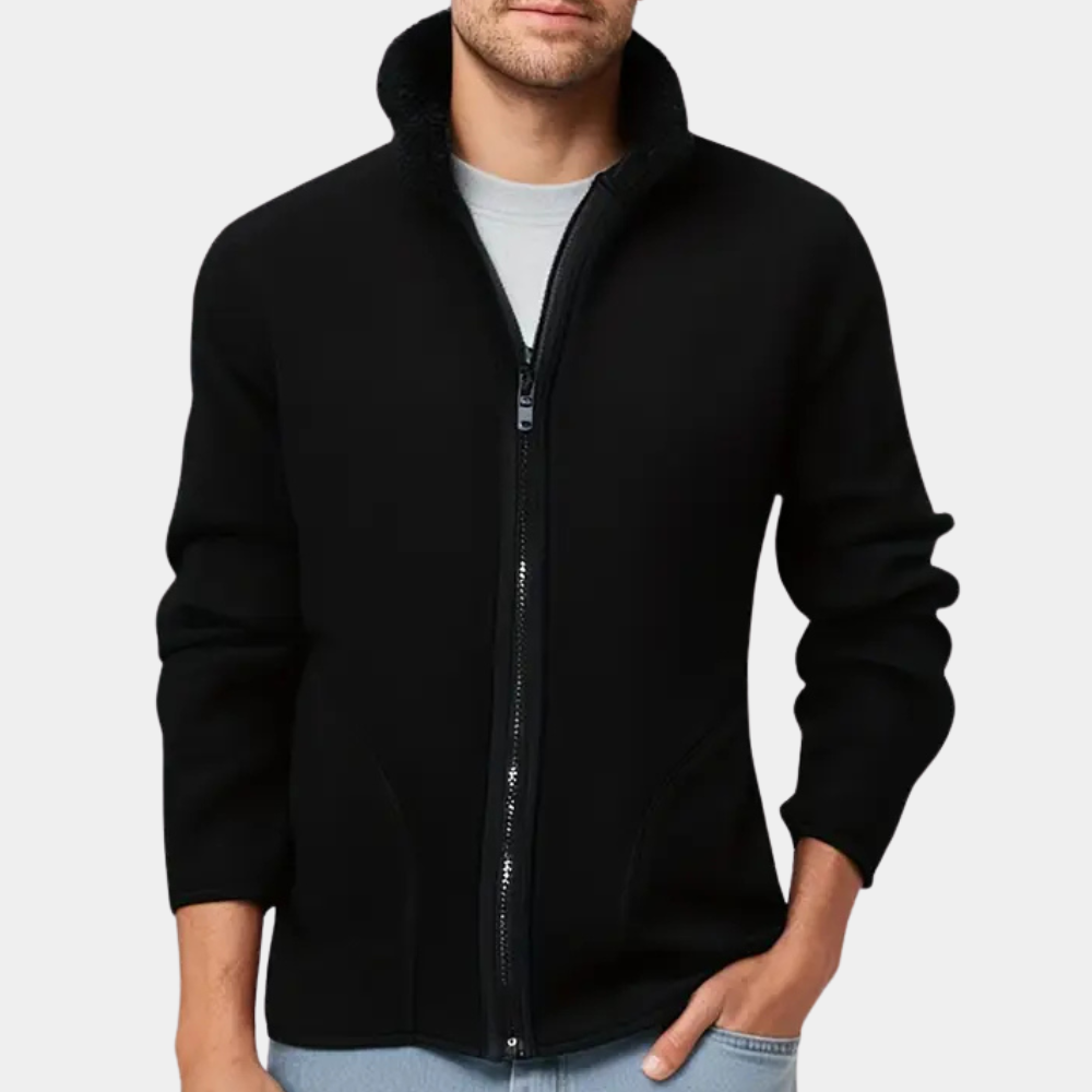 Men's High-Collar Fleece Winter Jacket - photo 1