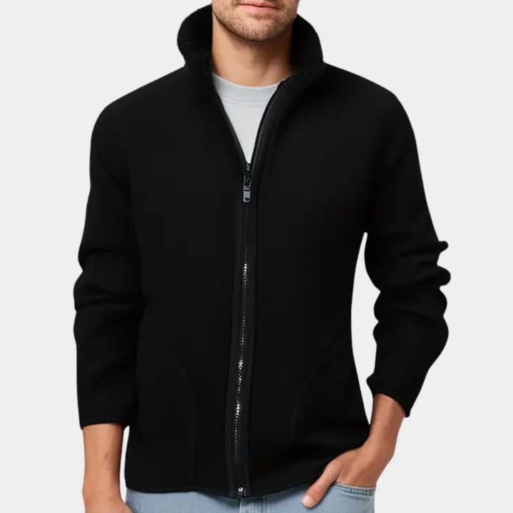 Men's High-Collar Fleece Winter Jacket - photo 1
