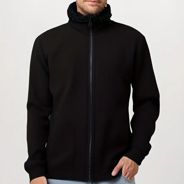 Men's High-Collar Fleece Winter Jacket - photo 2