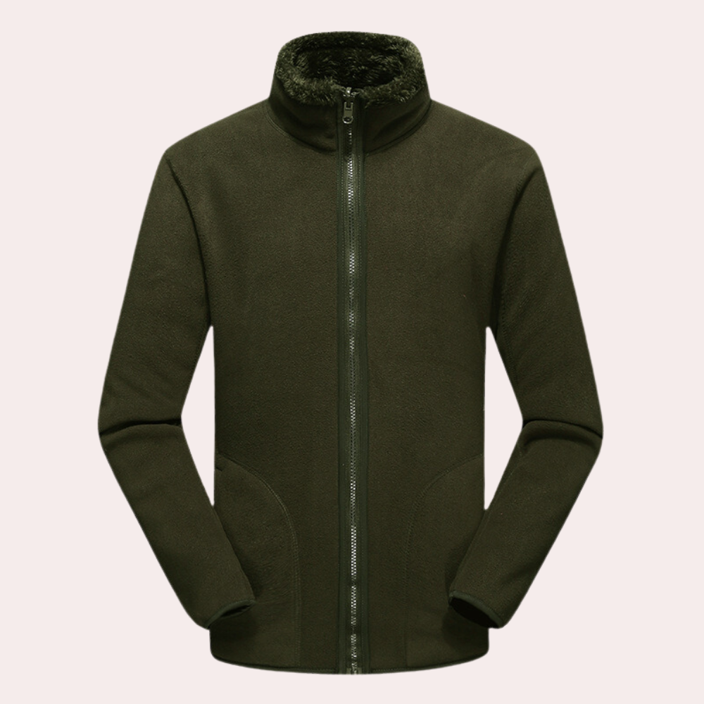 Men's High-Collar Fleece Winter Jacket - photo 3